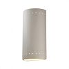 CER-1190W-STOS - Justice Design - Ambiance - Really Big Cylinder with Perfs Closed Top Outdoor Wall Sconce Slate Marble E26 Medium Base IncandescentChoose Your Options - AmbianceG��