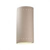 CER-1195W-STOC - Justice Design - Ambiance - Really Big Cylinder with Perfs Open Top and Bottom Outdoor Wall Sconce Carrara Marble E26 Medium Base IncandescentChoose Your Options - AmbianceG��
