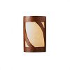 CER-5320W-TRAM - Justice Design - Ambiance - Small ADA Lantern Closed Top Outdoor Wall Sconce Mocha Travertine E26 Medium Base IncandescentChoose Your Options - AmbianceG��