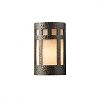 CER-5340W-ANTC - Justice Design - Ambiance - Small ADA Prairie Window Closed Top Outdoor Wall Sconce Antique Copper E26 Medium Base IncandescentChoose Your Options - AmbianceG��