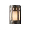 CER-5350W-RRST - Justice Design - Ambiance - Large ADA Prairie Window Closed Top Outdoor Wall Sconce Real Rust E26 Medium Base IncandescentChoose Your Options - AmbianceG��