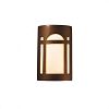 CER-5385-STOS - Justice Design - Ambiance - Small ADA Arch Window Open Top and Bottom Wall Sconce Slate Marble E26 Medium Base IncandescentChoose Your Options - AmbianceG��