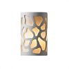 CER-5450W-TRAM - Justice Design - Ambiance - Large ADA Cobblestones Closed Top Outdoor Wall Sconce Mocha Travertine E26 Medium Base IncandescentChoose Your Options - AmbianceG��