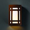 CER-5490W-BIS - Justice Design - Ambiance - Large ADA Craftsman Window Closed Top Outdoor Wall Sconce Bisque E26 Medium Base IncandescentChoose Your Options - AmbianceG��