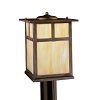 9953CV - Kichler-Lighting-Canada - Alameda - One Light Post Mount Canyon View Finish with Honey Opalescent Glass - Alameda