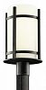 49123AVI - Kichler-Lighting-Canada - Camden - One Light Outdoor Post Mount Anvil Iron Finish with Opal Etched Glass - Camden