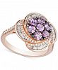 Pink Sapphire (9/10 ct. t. w. ) & Diamond (1/2 ct. t. w. ) Ring in 10k Rose Gold