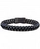 Esquire Men's Jewelry Rolo Link Bracelet in Blue Ion-Plated Stainless Steel, Created for Macy's