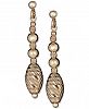 Textured Bead Drop Earrings in 14k Gold-Plated Sterling Silver