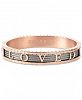 Charriol 4Ever Loved Bangle Bracelet in Pvd Stainless Steel & Rose Gold-Tone