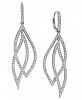 Eliot Danori Pave Crystal Leaf Earrings, Created for Macy's
