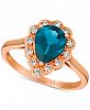 Le Vian London Blue Topaz (1-5/8 ct. t. w. ) & Diamond (1/4 ct. t. w. ) Ring in 14k Rose Gold