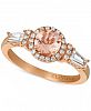 Le Vian Peach Morganite (1.03 ct. t. w. ) and Nude Diamonds (1/3 ct. t. w. ) Ring set in 14k Strawberry Gold