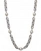 Belle de Mer Cultured Freshwater Pearl (9-1/2mm) & Cubic Zirconia 18" Statement Necklace in Sterling Silver
