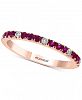 Effy Certified Ruby (1/4 ct. t. w. ) and Diamond (1/10 ct. t. w. ) Band in 14K Rose Gold