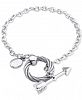 Charriol Arrow, Disc & Cable Ring Link Bracelet in Sterling Silver & Stainless Steel