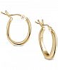 Argento Vivo Wavy Hoop Extra Small Earrings in Gold-Plated Sterling Silver