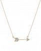 Elsie May Diamond Accent Arrow Pendant Necklace in 14k Gold, 15" + 1" extender
