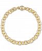 Signature Gold Diamond Accent Rolo Link Bracelet in 14k Gold Over Resin, Created for Macy's
