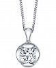 Sirena Diamond Solitaire 18" Pendant Necklace (1/2 ct. t. w. ) in 14k White Gold
