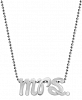 Alex Woo "mrs. " 16" Pendant Necklace in Sterling Silver
