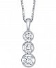 Sirena Diamond Three Stone 18" Pendant Necklace (1/3 ct. t. w. ) in 14k White Gold