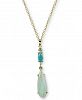 Argento Vivo Multi-Stone Pendant Necklace in Gold-Plated Sterling Silver, 16" + 2" extender