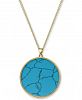 Argento Vivo Reconstituted Turquoise 27" Pendant Necklace in 18k Gold-Plated Sterling Silver