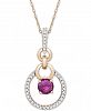 Certified Ruby (1/3 ct. t. w. ) and Diamond (1/10 ct. t. w. ) 18" Pendant Necklace in 14k Gold