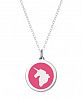 Auburn Jewelry Unicorn Pendant Necklace in Sterling Silver and Enamel, 16" + 2" Extender