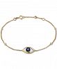 Effy Mother-of-Pearl, Sapphire (1/10 ct. t. w. ) & Diamond Accent Link Bracelet in 14k Gold