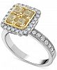 White & Yellow Diamond Quad-Cluster Ring (1-3/4 ct. t. w. ) in 14k White Gold