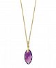 Effy Amethyst(5 ct. t. w. ) & Diamond Accent Pendant Necklace in 14k Gold