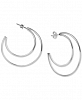Argento Vivo Open Crescent Hoop Earrings in Sterling Silver