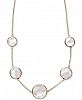 Mother-of-Pearl Bezel-Set Statement Necklace in 18k Gold-Plated Sterling Silver, 16" + 2" extender