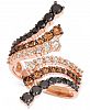 Le Vian Chocolate Layer Cake Diamond Bypass Ring (2 ct. t. w. ) in 14k Rose Gold