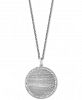 Effy Diamond Circular 18" Pendant Necklace (1/8 ct. t. w. ) in Sterling Silver