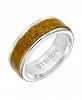 Triton 8MM White Tungsten Carbide Ring with Wood