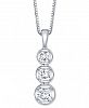 Sirena Diamond Graduated 18" Pendant Necklace (1 ct. t. w. ) in 14k White Gold