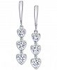 Sirena Diamond Heart Drop Earrings (7/8 ct. t. w. ) in 14k White Gold