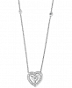 Effy Diamond Heart 18" Pendant Necklace (3/8 ct. t. w. ) in 14k White Gold