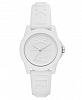 AX Armani Exchange Women's Lady Bank White Silicone Strap Watch 40mm