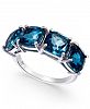 Blue Topaz (7-3/8 c. t. t. w. ) Four-Stone Ring in Sterling Silver
