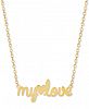 Sarah Chloe My Love 16"-18" Pendant Necklace in 14k Gold Over Sterling Silver