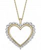 Diamond Heart 18" Pendant Necklace (1 ct. t. w. ) in 14k Gold