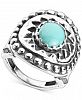 American West Turquoise Star Statement Ring in Sterling Silver