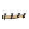 121341AO-427 - Capital Lighting - Cole - 4 Light Bath Vanity Aged Brass/Old Bronze Finish with Clear Water Glass - Cole