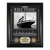The RMS Titanic Commemorative Print Framed Wall Decor Featuring 2 39 MM Bronze Medallions With An Antique Finish