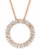 Le Vian Baguette Frenzy Vanilla Diamond Circle 20" Pendant Necklace (5/8 ct. t. w. ) in 14k Rose Gold