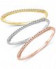 3-Pc. Set Diamond Tricolor Bands (1/6 ct. t. w. ) in 14k Gold, White Gold & Rose Gold